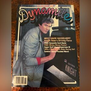 Vintage Dynamite Magazine Featuring David Hasselhoff on cover
